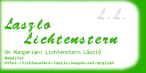 laszlo lichtenstern business card