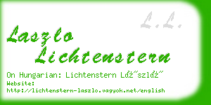 laszlo lichtenstern business card